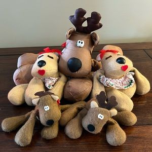 Hallmark Vintage Rodney, Rhondas and Family Plush Reindeer